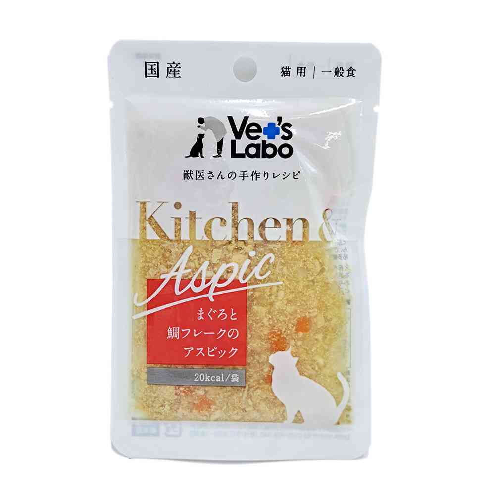 ジャパンペットコミュニケーションズ キッチン＆アスピック 猫用 まぐろと鯛フレークアスピック 40g