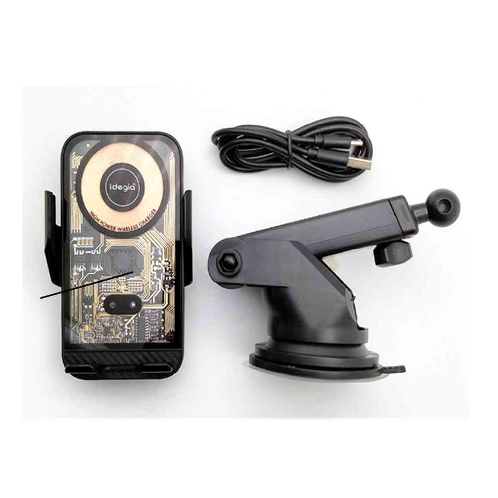 アークス スケルトンスマホホルダー 吸盤取付／ワイヤレス充電 ブラック X-343