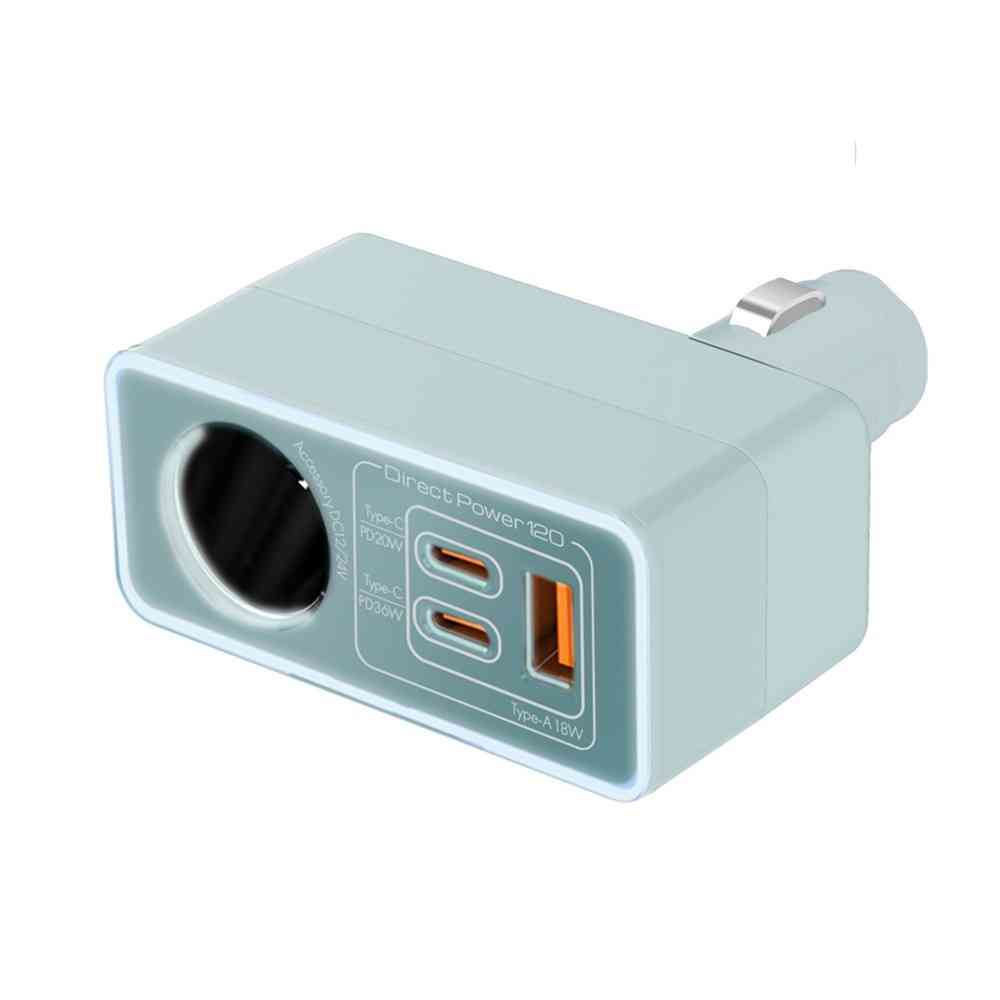 アークス DCソケット＋Type-C×2＋USB－A充電器 アロエグリーン GR X-380