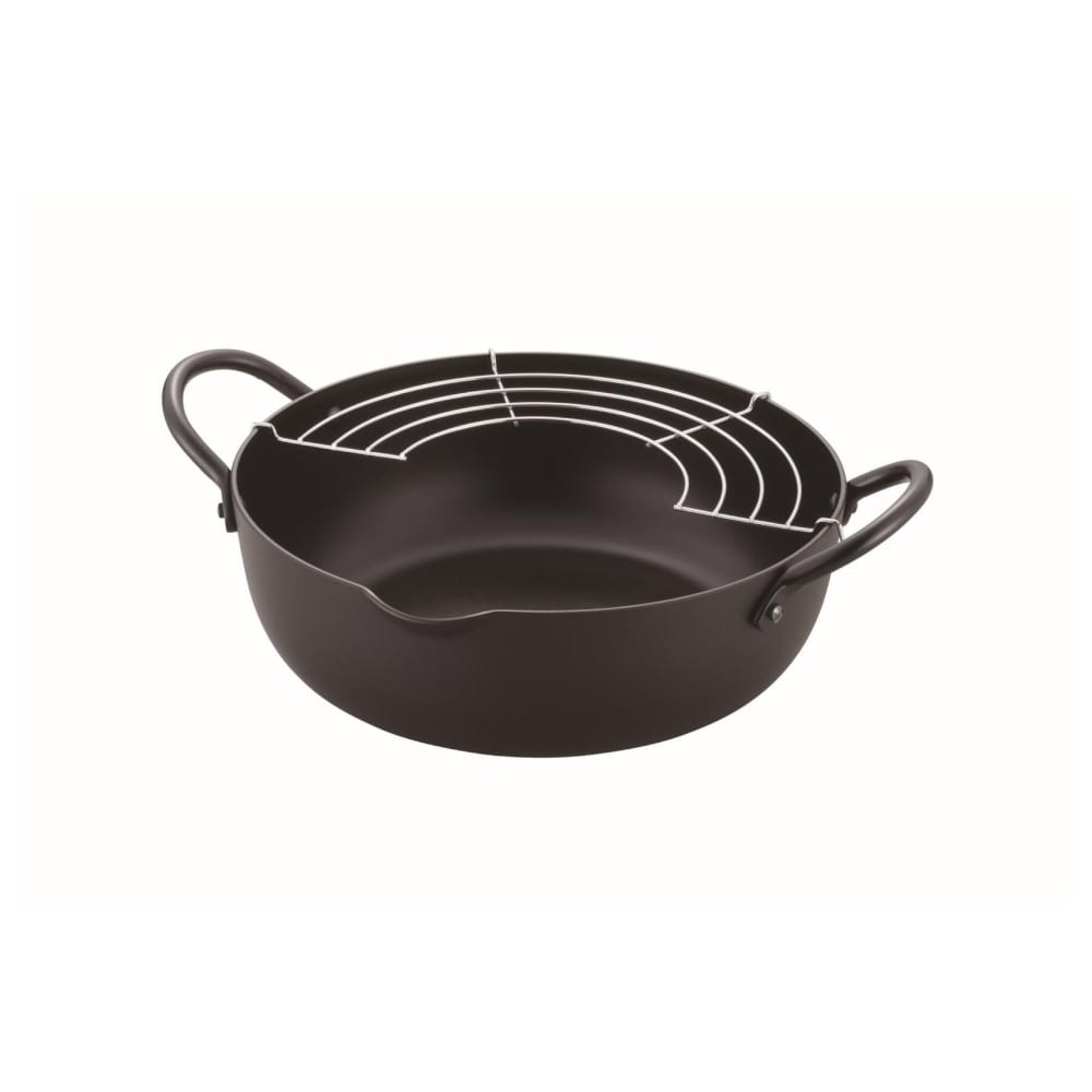鉄鍋 天ぷら鍋24cm シリコンコーティング 5144 メーカー直送 ▼返品・キャンセル不可【他商品との同時購入不可】