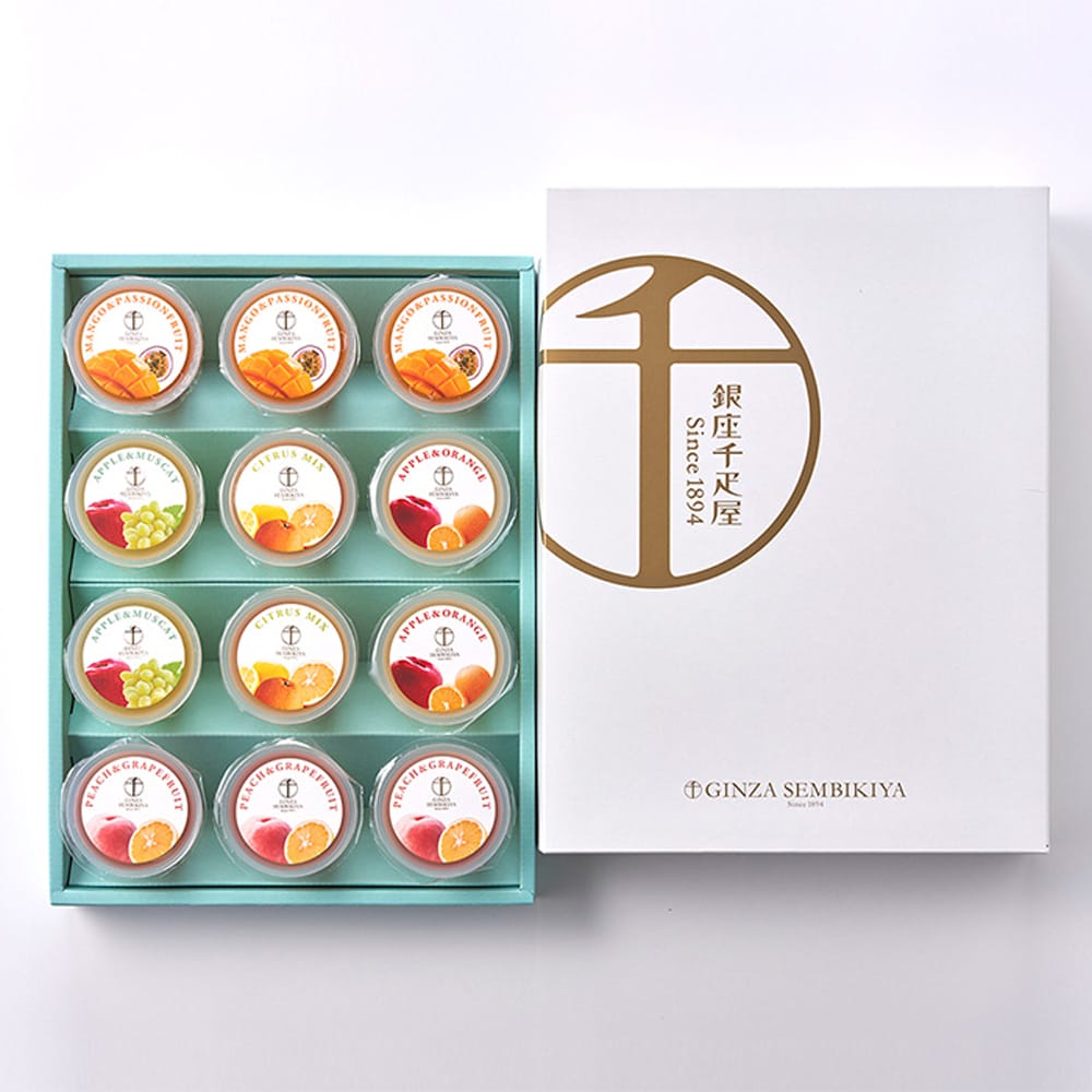 ◆銀座千疋屋 新 銀座フルーツジュレ 12個入×1箱 ◇メーカー直送▼返品・キャンセル不可【他商品との同時購入不可】