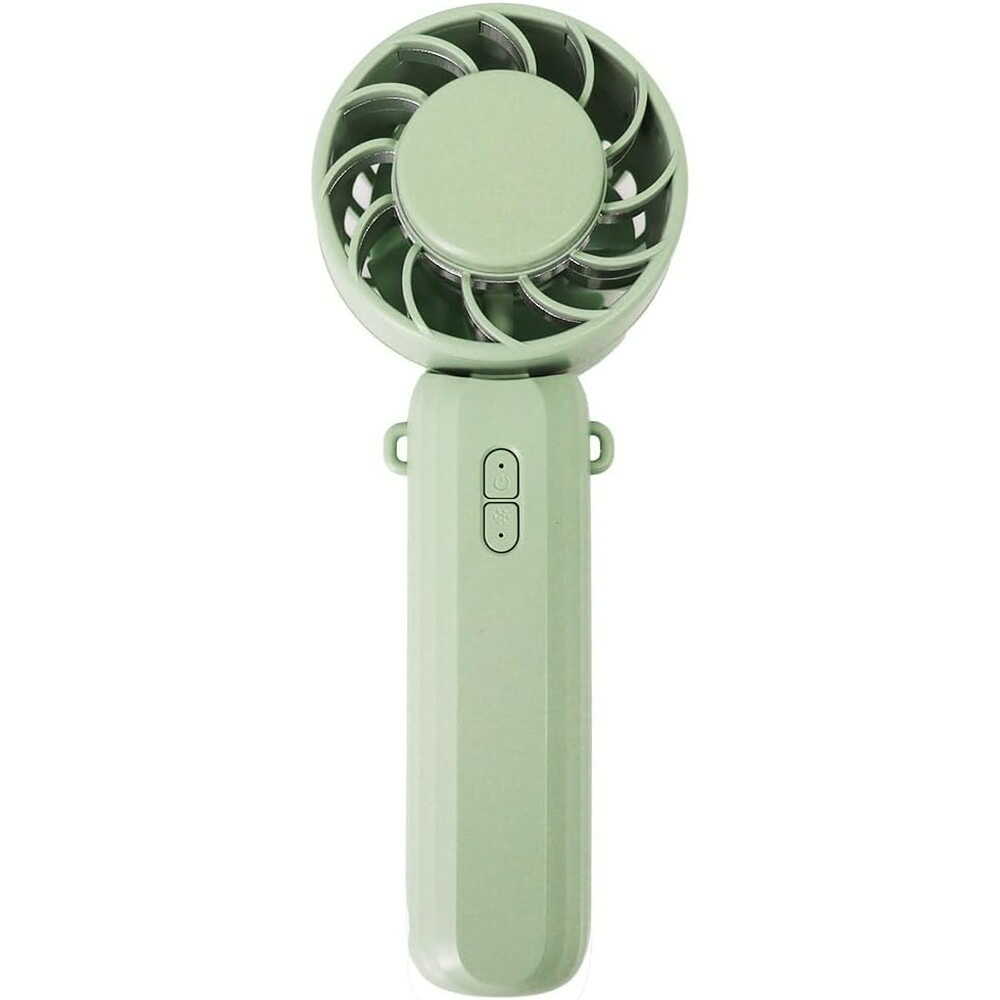 ICEカラープレート付ハンディファン ライトグリーン 約170g