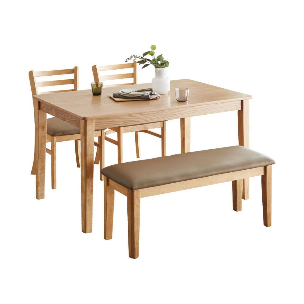 幅120cmダイニング4点セット   DC-ERN-4-NA メーカー直送 ▼返品・キャンセル不可[他商品との同時購入不可]