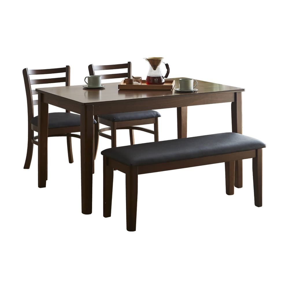 幅120cmダイニング4点セット   DC-ERN-4-BR メーカー直送 ▼返品・キャンセル不可[他商品との同時購入不可]