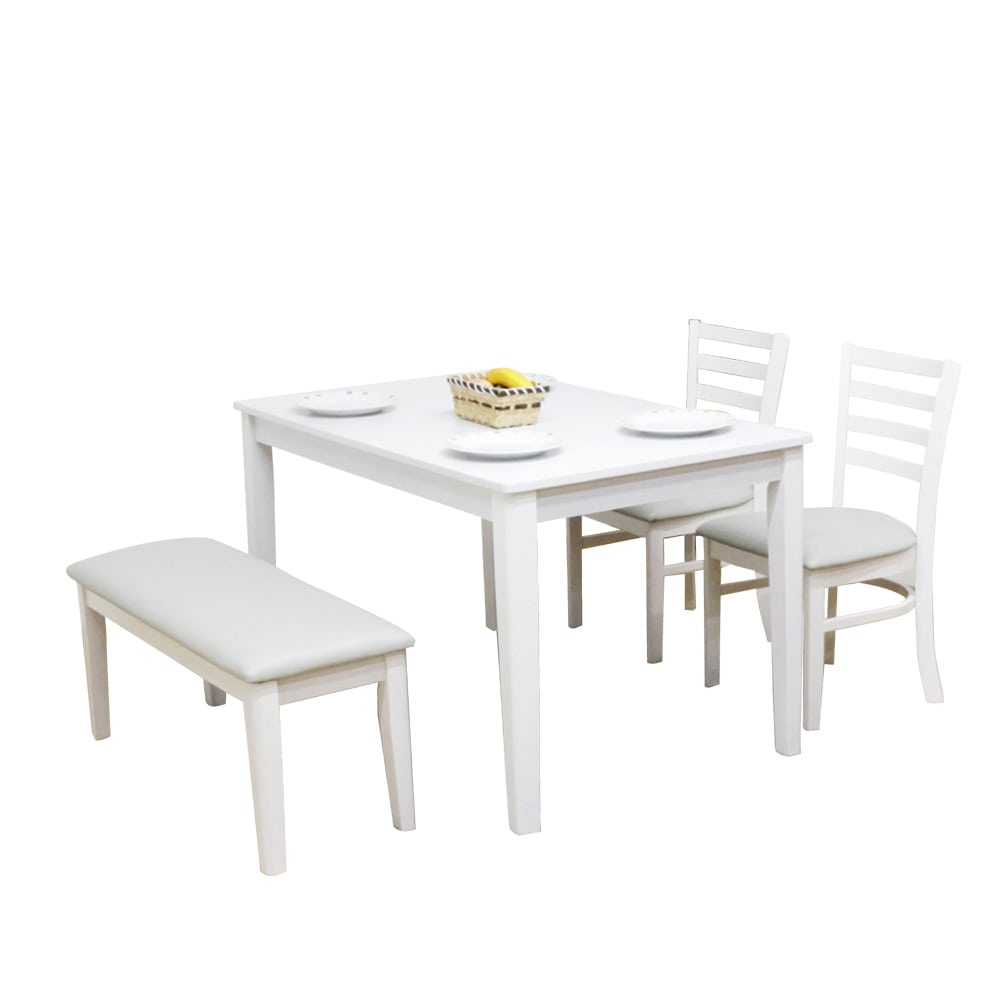 幅120cmダイニング4点セット   DC-ERN-4-WH メーカー直送 ▼返品・キャンセル不可[他商品との同時購入不可]