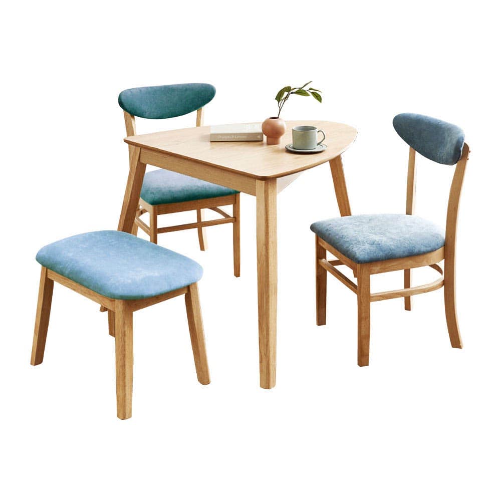 三角テーブルダイニング4点セット  DC-SAKURA-BL メーカー直送 ▼返品・キャンセル不可[他商品との同時購入不可]