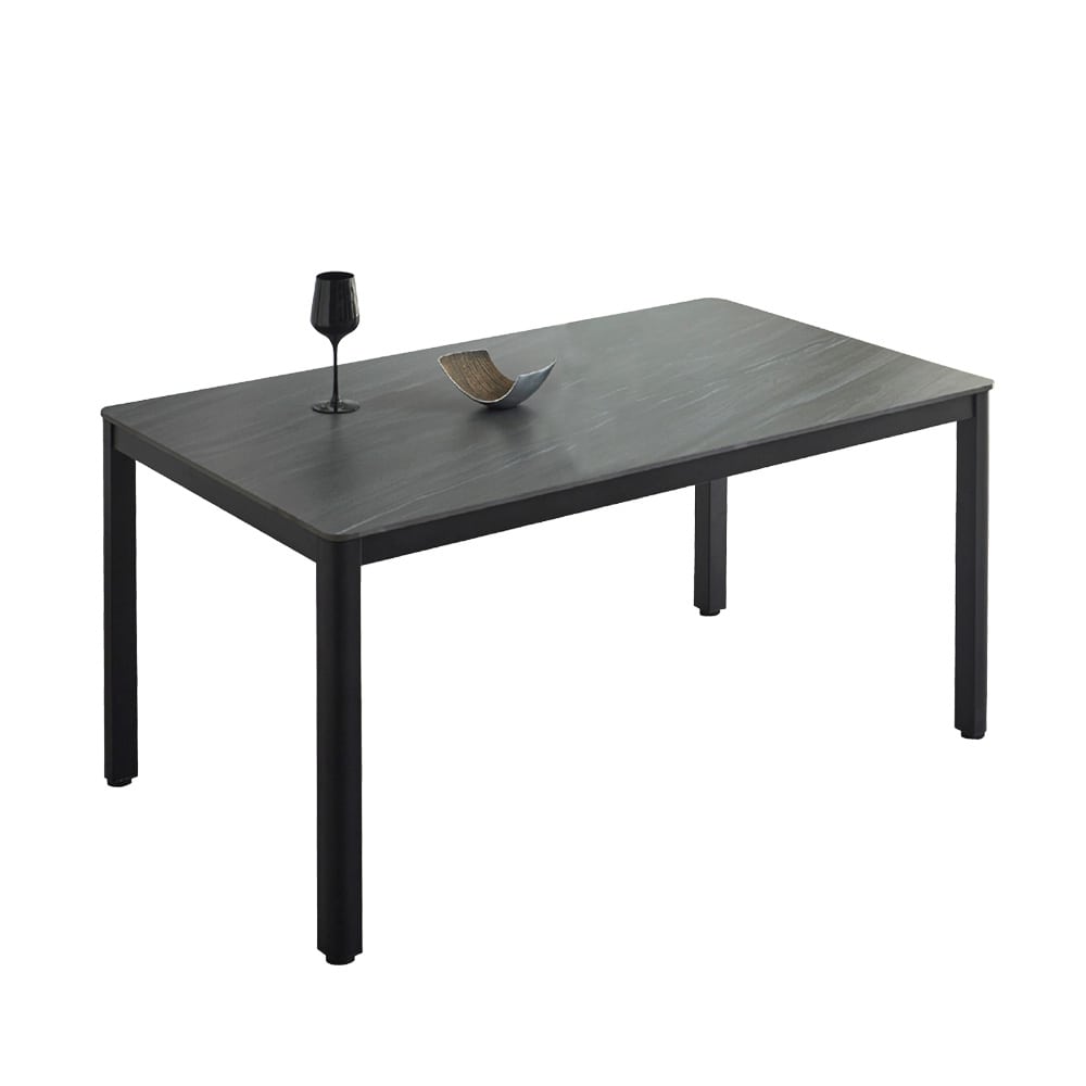 カジュアルデザインの幅120cmセラミックテーブル グレー メーカー直送 ▼返品・キャンセル不可[他商品との同時購入不可]