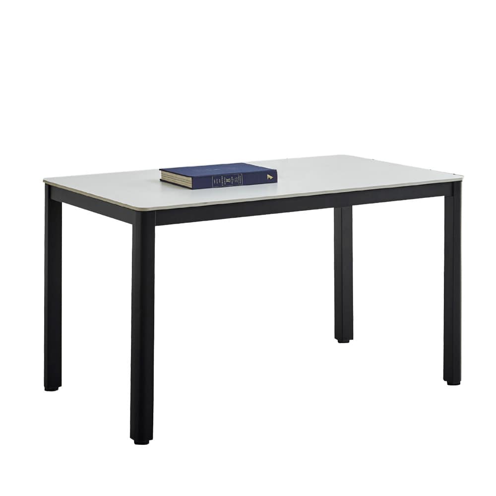 カジュアルデザインの幅140cmセラミックテーブル ホワイト メーカー直送 ▼返品・キャンセル不可[他商品との同時購入不可]