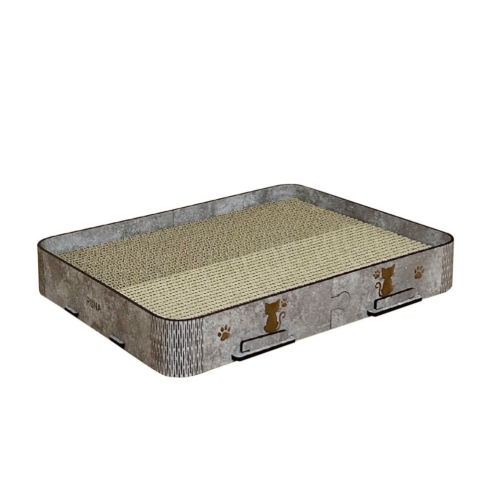 キャットスクラッチャー 爪とぎ フラボ グレー色 メーカー直送 ▼返品・キャンセル不可[他商品との同時購入不可]