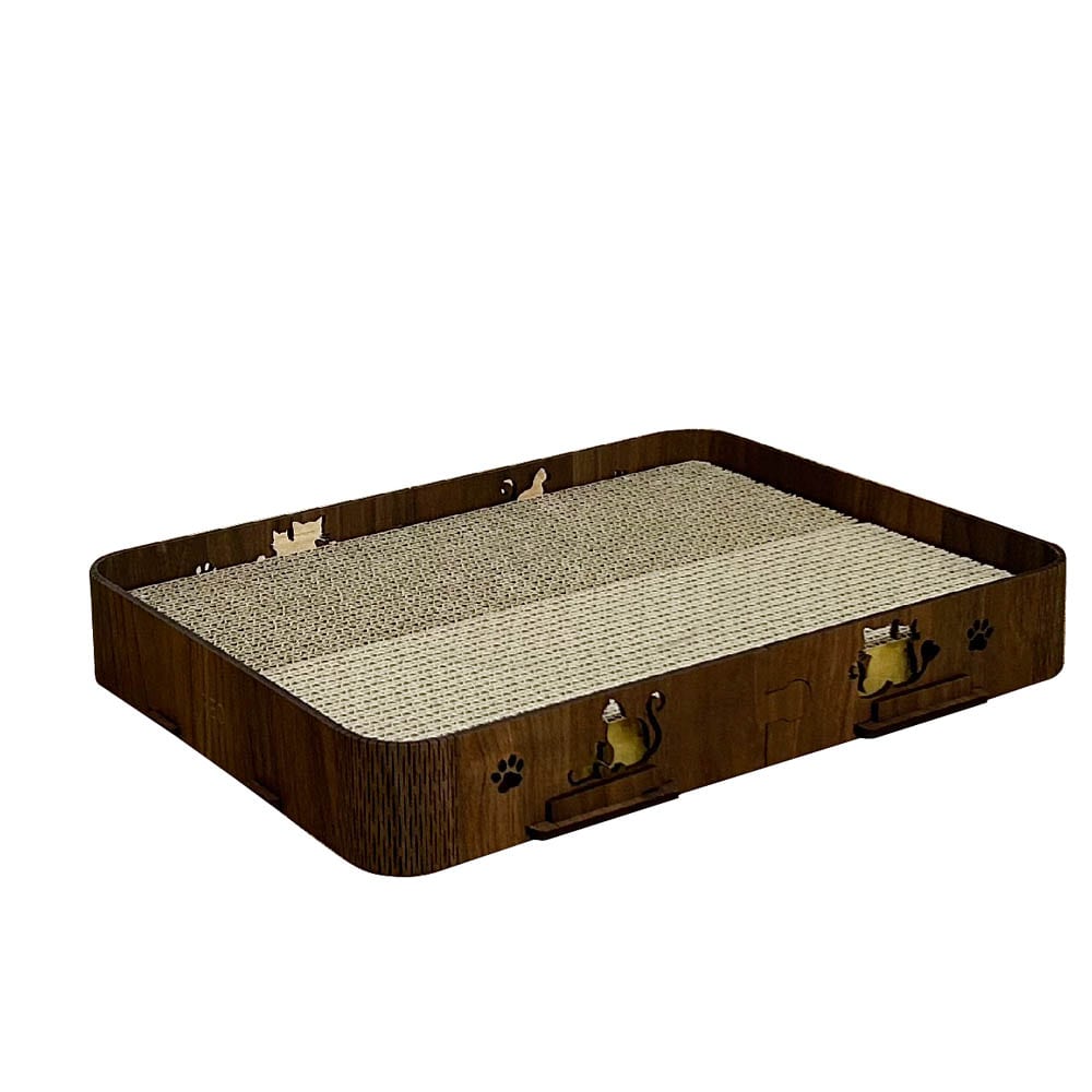 キャットスクラッチャー 爪とぎ フラボ ウォールナット色 メーカー直送 ▼返品・キャンセル不可[他商品との同時購入不可]