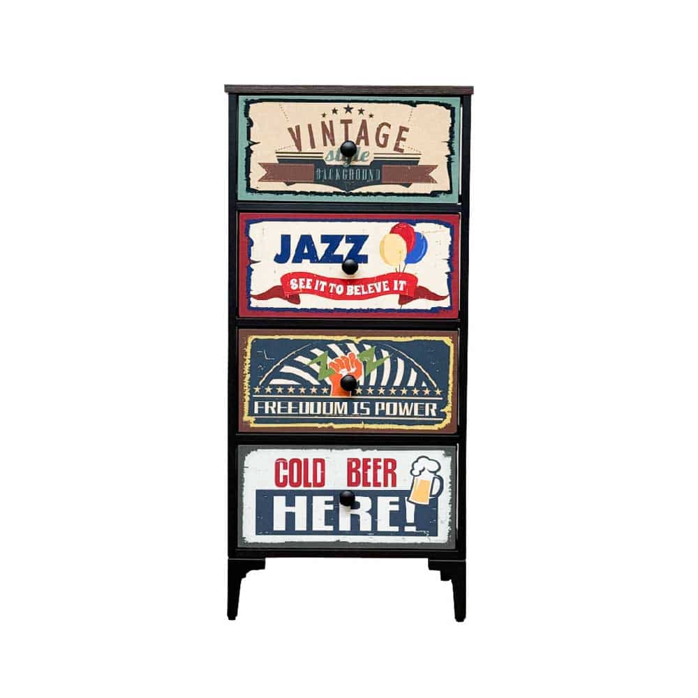 幅45-4段チェスト CH-AMERCN45-4 メーカー直送 ▼返品・キャンセル不可【他商品との同時購入不可】