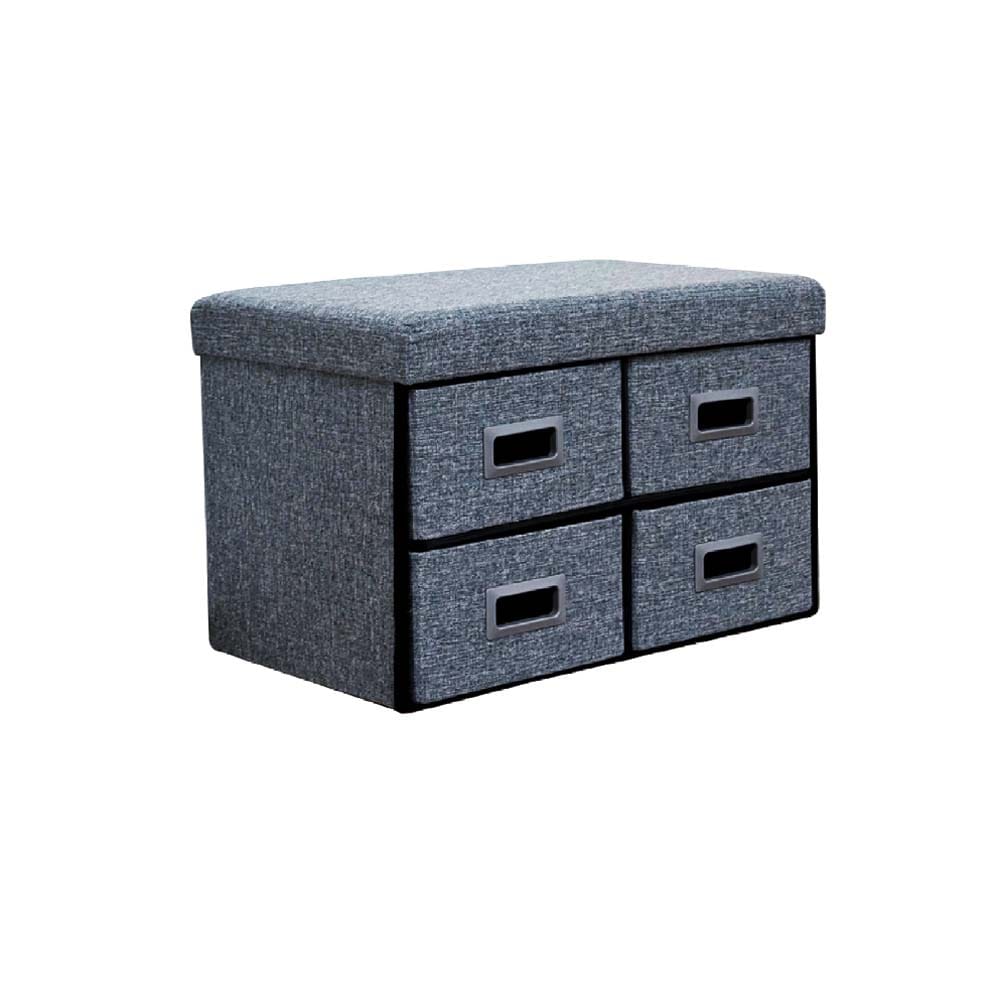 収納付きベンチスツール ST-DRW-60-GY メーカー直送 ▼返品・キャンセル不可【他商品との同時購入不可】