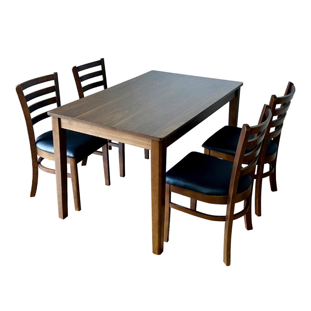 幅120cmダイニング5点セット DC-ERN-5-BR メーカー直送 ▼返品・キャンセル不可【他商品との同時購入不可】