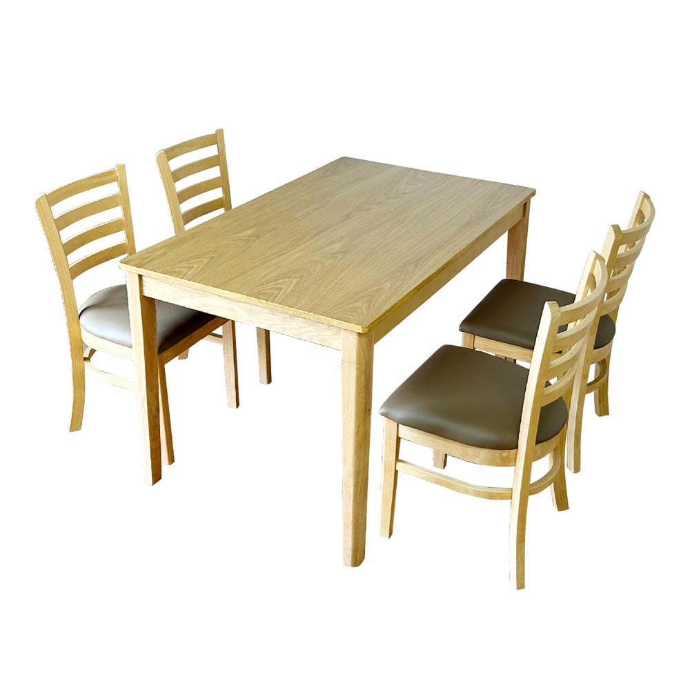 幅120cmダイニング5点セット DC-ERN-5-NA メーカー直送 ▼返品・キャンセル不可【他商品との同時購入不可】