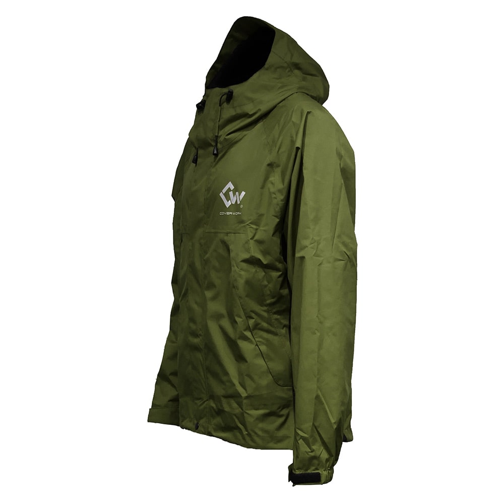レインパーカーAG-7000 カーキL メーカー直送 ▼返品・キャンセル不可【他商品との同時購入不可】
