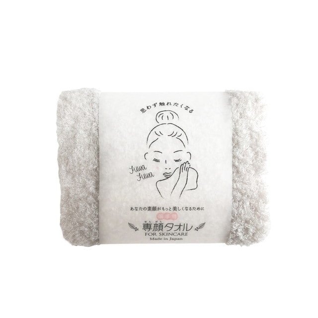 おぼろタオル 専顔タオル ライトグレー 1枚