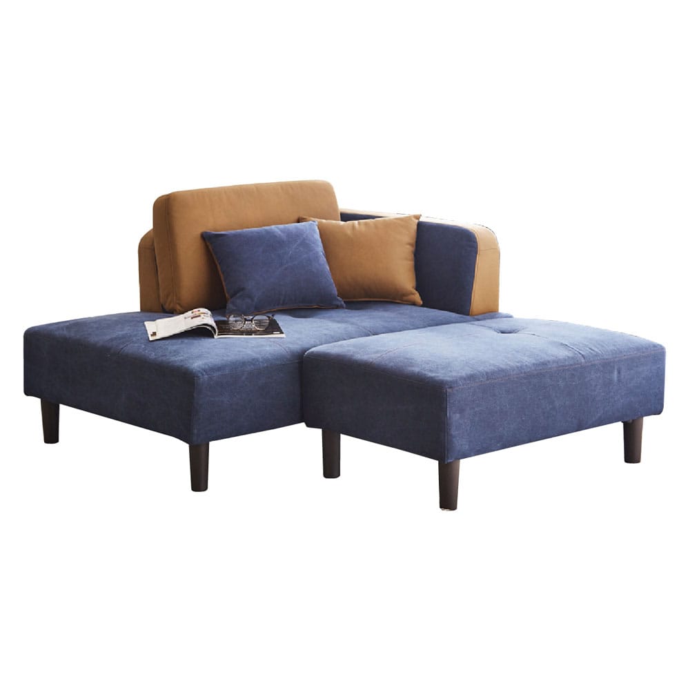 2口コンセント付きカウチソファ SO-27DX-NV メーカー直送 ▼返品・キャンセル不可【他商品との同時購入不可】