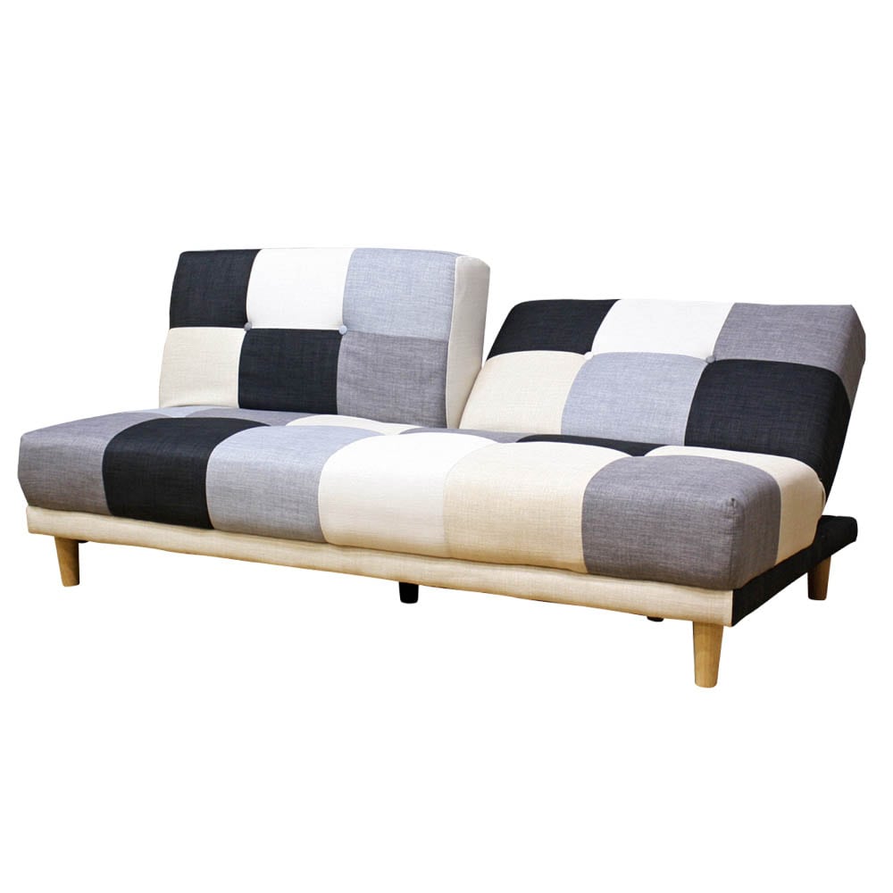 背もたれ2WAYパッチワークソファーベッド SO-32-MO メーカー直送 ▼返品・キャンセル不可【他商品との同時購入不可】