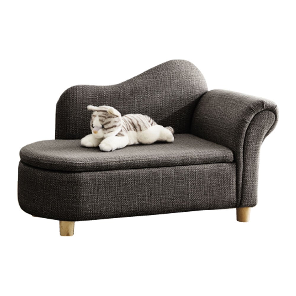 収納庫付きペットソファー PSO-KRS-GY メーカー直送 ▼返品・キャンセル不可[他商品との同時購入不可]