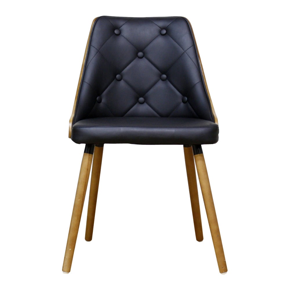 背もたれウォールナット突板のレトロデザインチェアー CC-05 メーカー直送 ▼返品・キャンセル不可[他商品との同時購入不可]