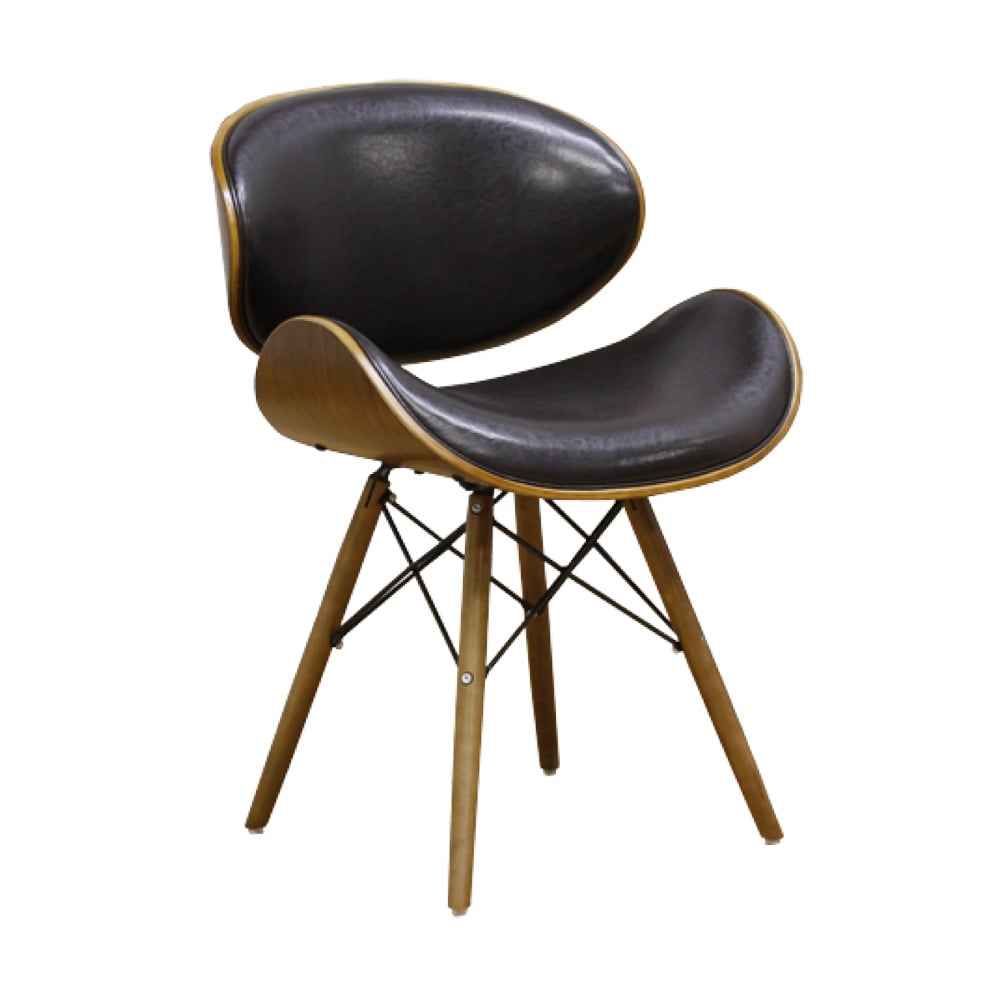 ミッドセンチュリー風デザインチェアー CC-02-DBR メーカー直送 ▼返品・キャンセル不可[他商品との同時購入不可]