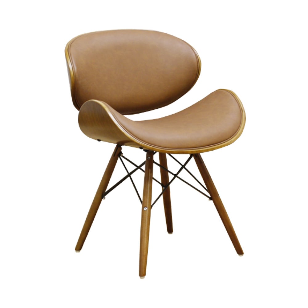 ミッドセンチュリー風デザインチェアー CC-02-LBR メーカー直送 ▼返品・キャンセル不可[他商品との同時購入不可]