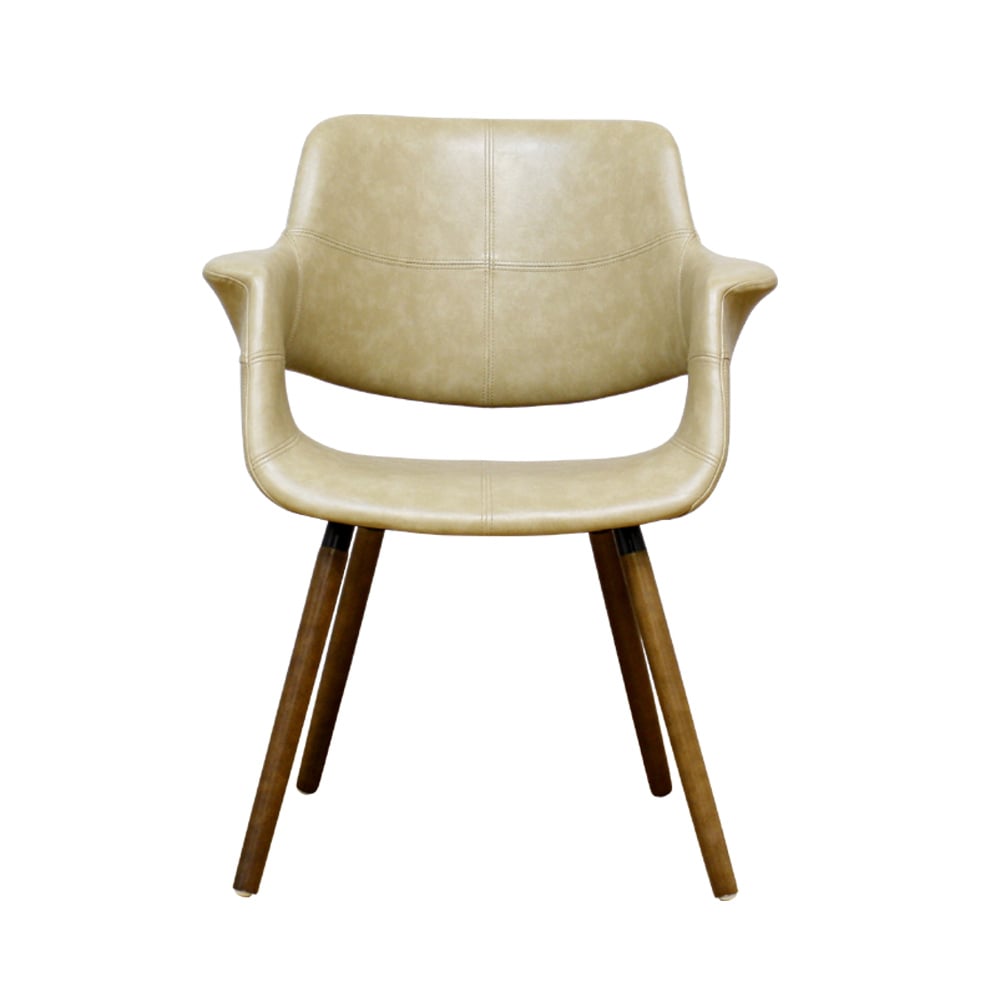 座り心地抜群のデザインチェアー クリーム OC-01-CM メーカー直送 ▼返品・キャンセル不可[他商品との同時購入不可]