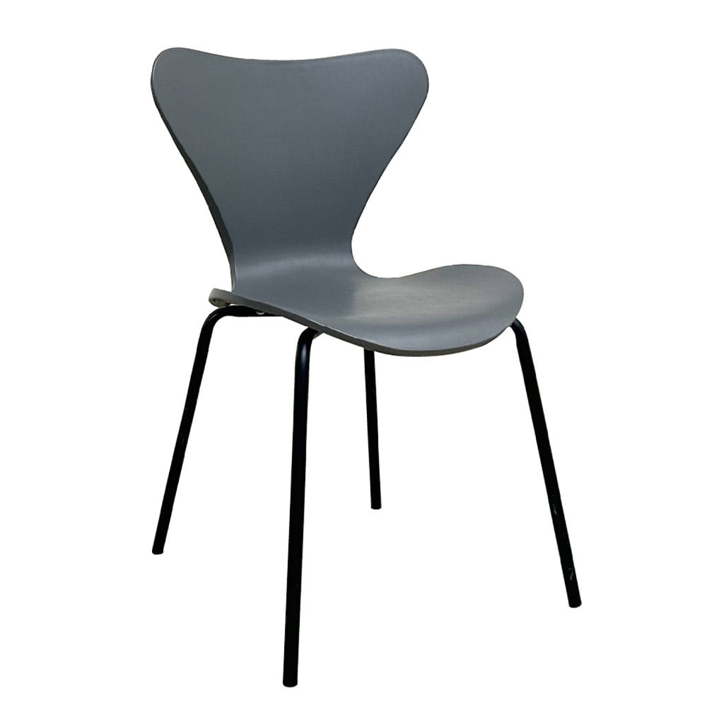 特徴的なフォルムのアリンコチェアー 4脚入 グレー メーカー直送 ▼返品・キャンセル不可[他商品との同時購入不可]