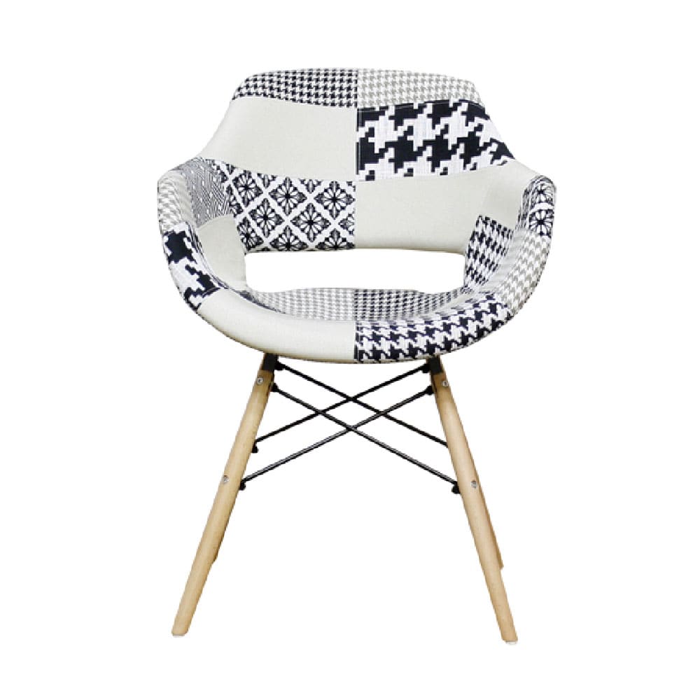 パッチワークデザインチェアー モノトーン CC-FR-MT メーカー直送 ▼返品・キャンセル不可[他商品との同時購入不可]