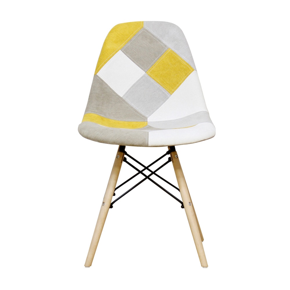 パッチワークシェルチェアー  イエロー CC-YD-YE メーカー直送 ▼返品・キャンセル不可[他商品との同時購入不可]