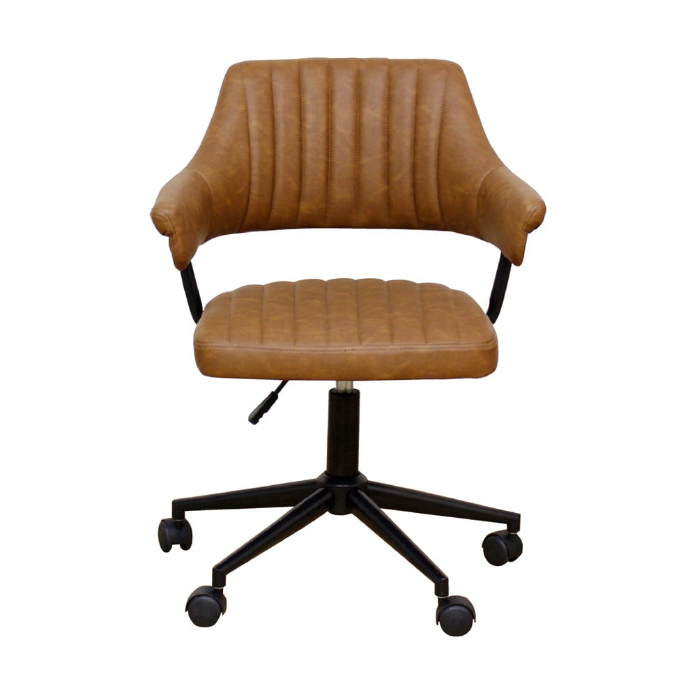 肘付でレトロなワークチェアー OA-IZ-LBR メーカー直送 ▼返品・キャンセル不可[他商品との同時購入不可]