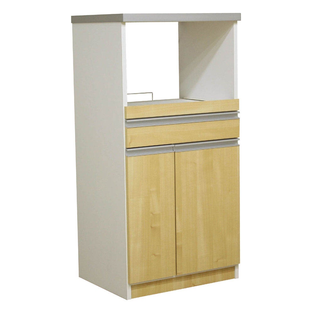 12キロの米びつ付き国産レンジ台 引出しタイプ RB03-1-NA  【直送品】 返品・キャンセル・他商品と同時購入は不可