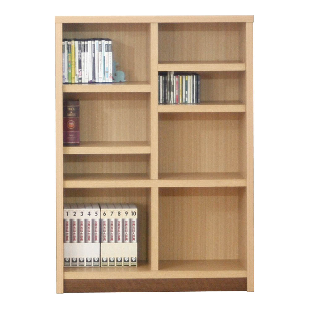 ブックシェフル幅90cmのミドルタイプ BS-01-90M-NA メーカー直送 ▼返品・キャンセル不可【他商品との同時購入不可】