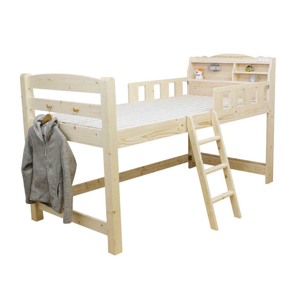 宮付きミドルベッド BB-05 メーカー直送 ▼返品・キャンセル不可【他商品との同時購入不可】