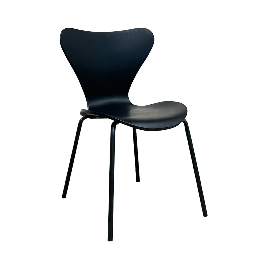特徴的なフォルムのアリンコチェアー 2脚入 ブラック メーカー直送 ▼返品・キャンセル不可[他商品との同時購入不可]