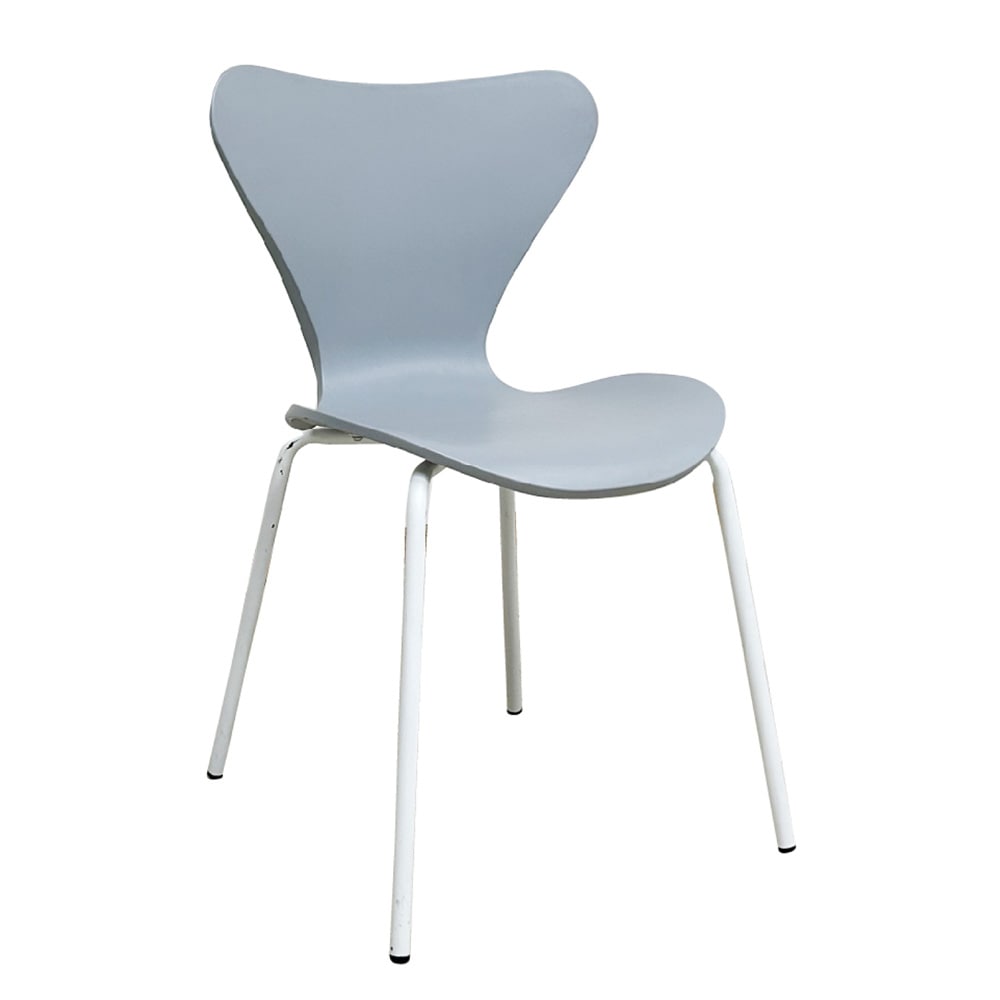 特徴的なフォルムのアリンコチェアー 2脚入 ライトグレー メーカー直送 ▼返品・キャンセル不可[他商品との同時購入不可]