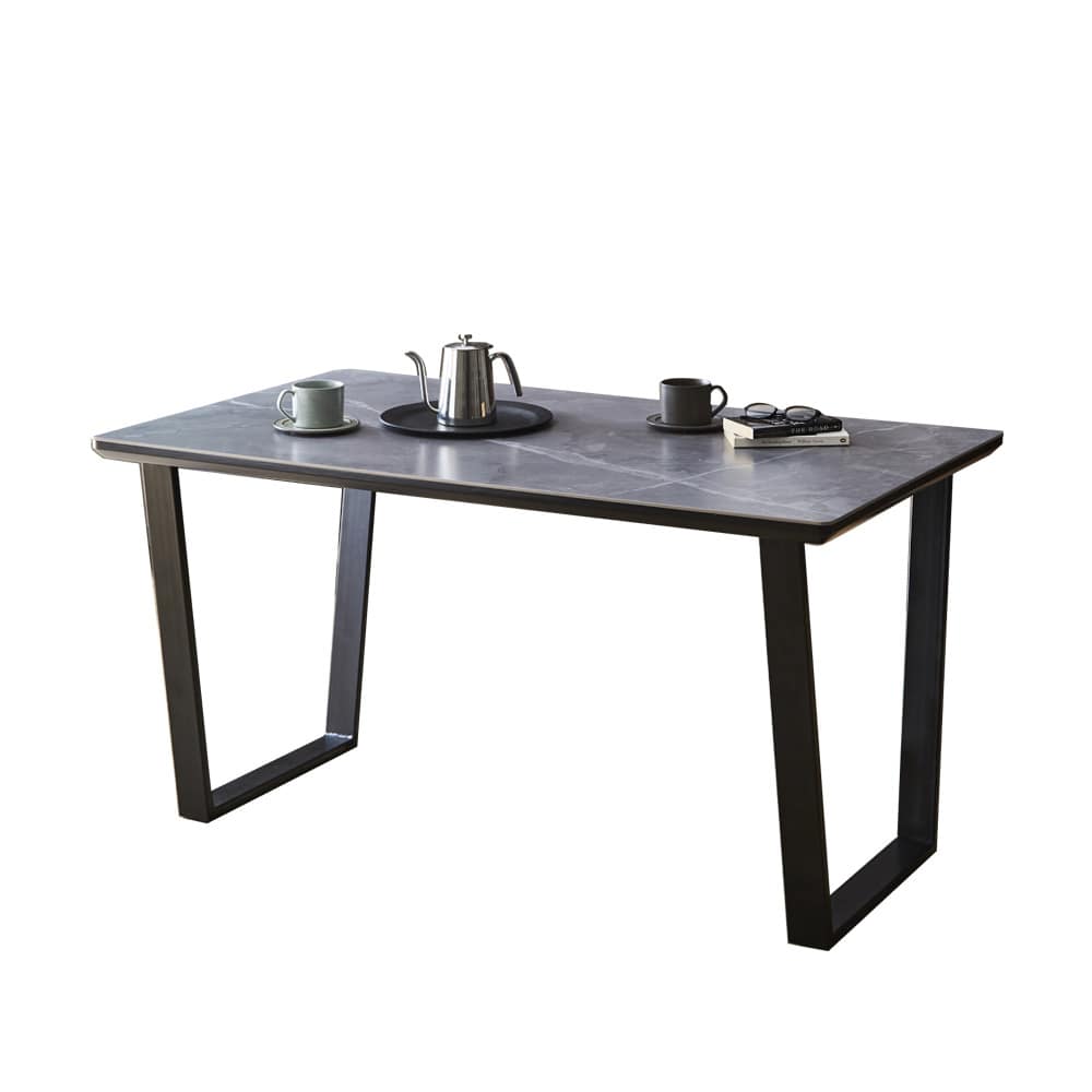 デザインと耐久性を備えた140セラミックダイニングテーブル GY 【直送品】 返品・キャンセル・他商品と同時購入は不可