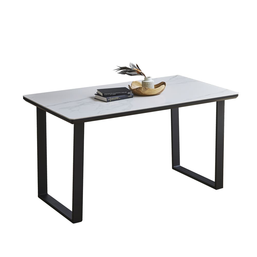 デザインと耐久性を備えた140セラミックダイニングテーブル WH メーカー直送 ▼返品・キャンセル不可[他商品との同時購入不可]