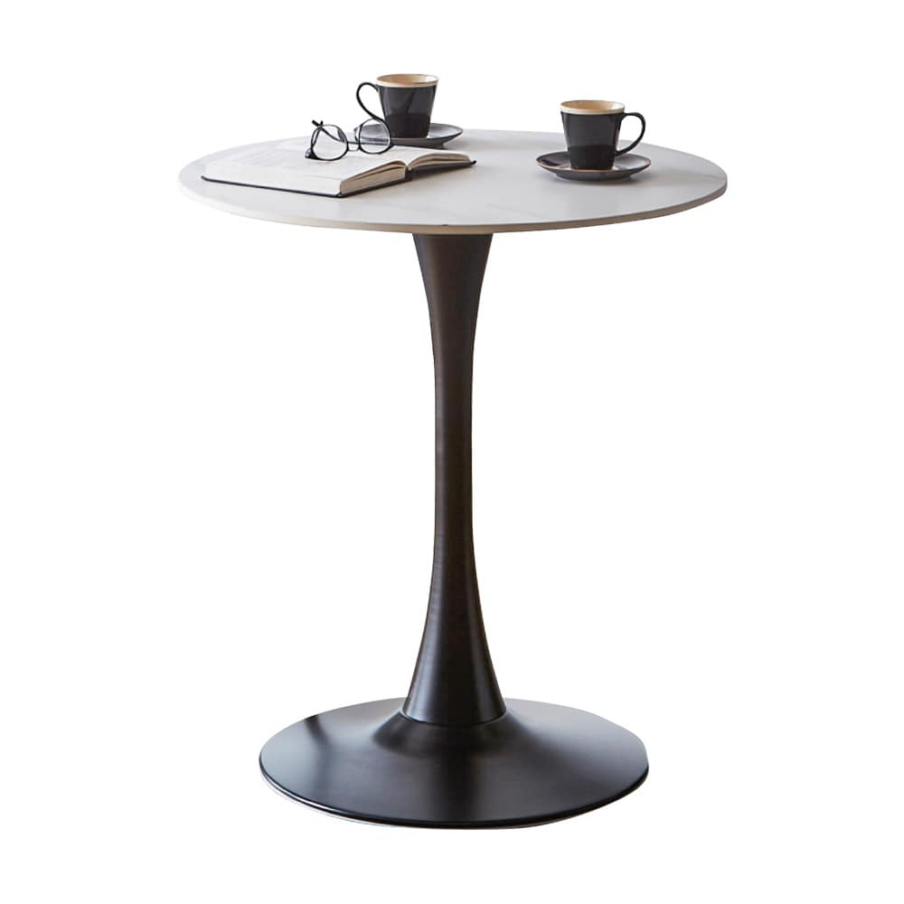 デザイン性と耐久性を備えたセラミックラウンドテーブル ホワイト メーカー直送 ▼返品・キャンセル不可[他商品との同時購入不可]