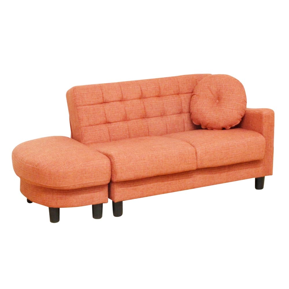 収納庫付コンパクトカウチソファ SO-05K-RED メーカー直送 ▼返品・キャンセル不可【他商品との同時購入不可】