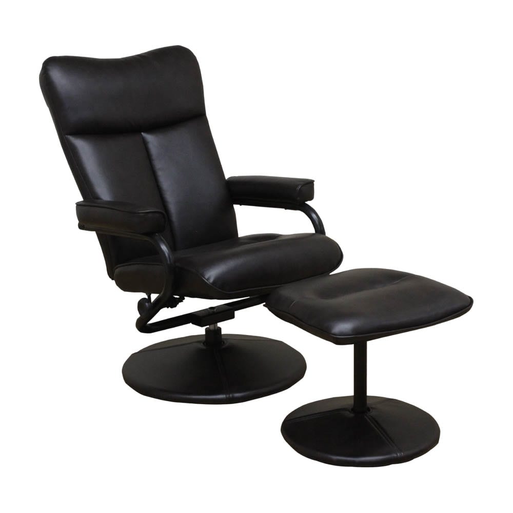 オットマン付きパーソナルチェアー PC-LGN-BK メーカー直送 ▼返品・キャンセル不可【他商品との同時購入不可】