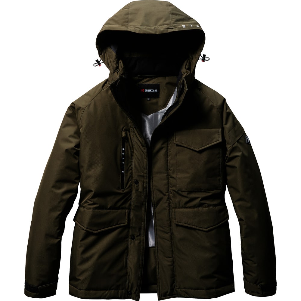 防水防寒ジャケット7620-14-Lミルスグリーン メーカー直送 ▼返品・キャンセル不可[他商品との同時購入不可]