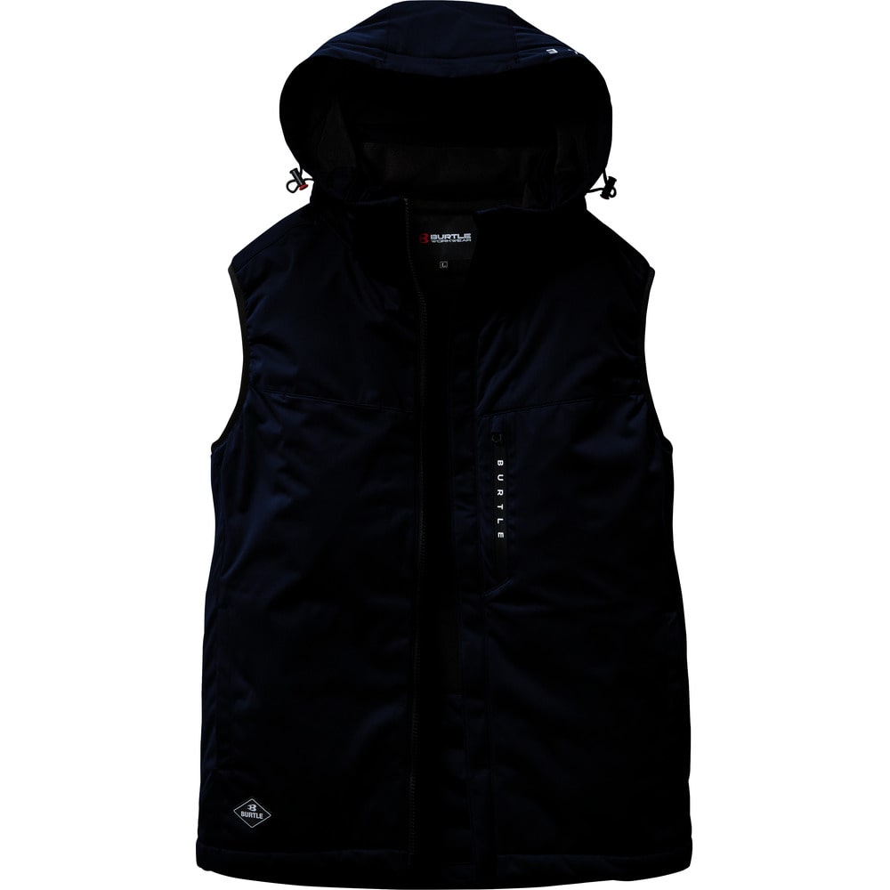 ストレッチフーディ防寒ベスト3264-3-Mネイビー  メーカー直送 ▼返品・キャンセル不可[他商品との同時購入不可]