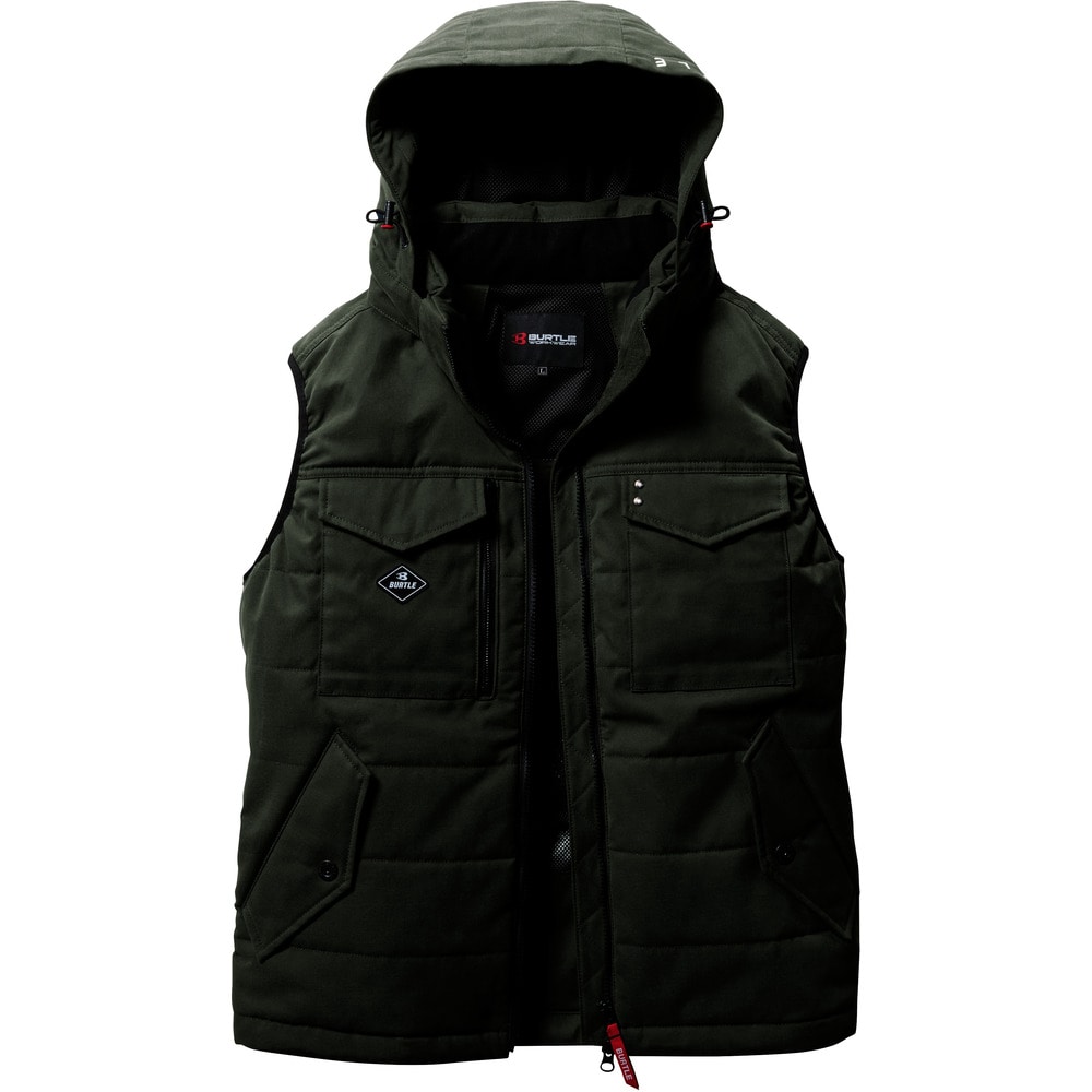 防寒ベスト5054-14-XLミルスグリーン 505414XL メーカー直送 ▼返品・キャンセル不可[他商品との同時購入不可]