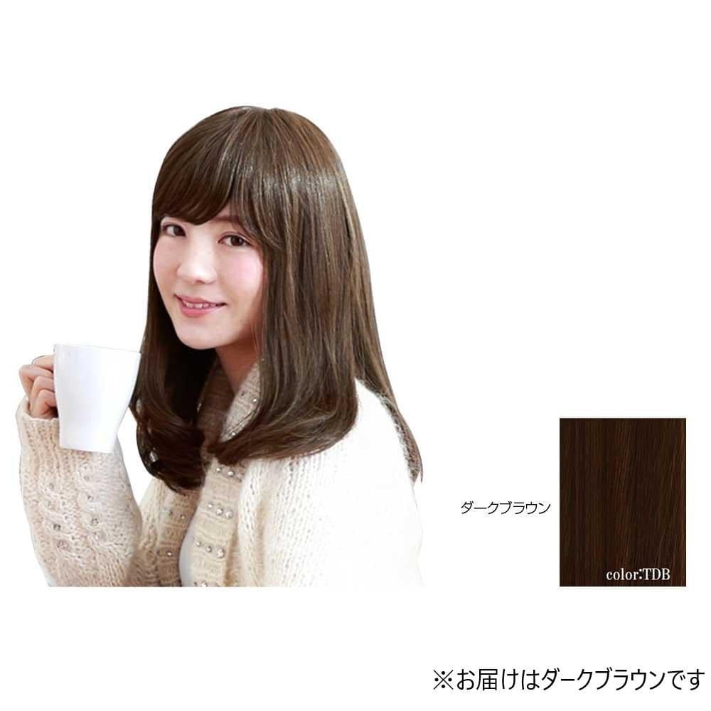 プリシラ 帽子ウィッグ ロング 耐熱 TDB・ダークブラウン 【直送品】 返品・キャンセル・他商品と同時購入は不可