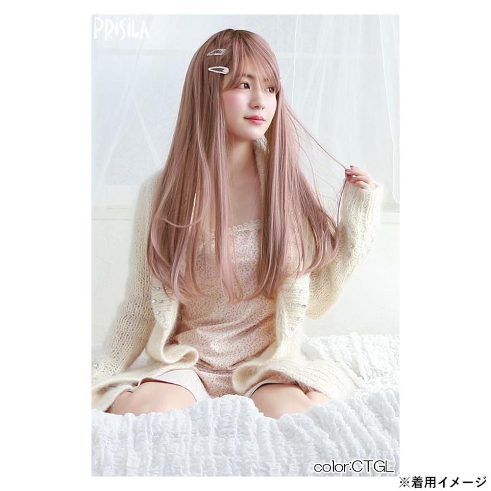 プリシラ オールウィッグ グラデ ピュアストレート 耐熱 【直送品】 返品・キャンセル・他商品と同時購入は不可
