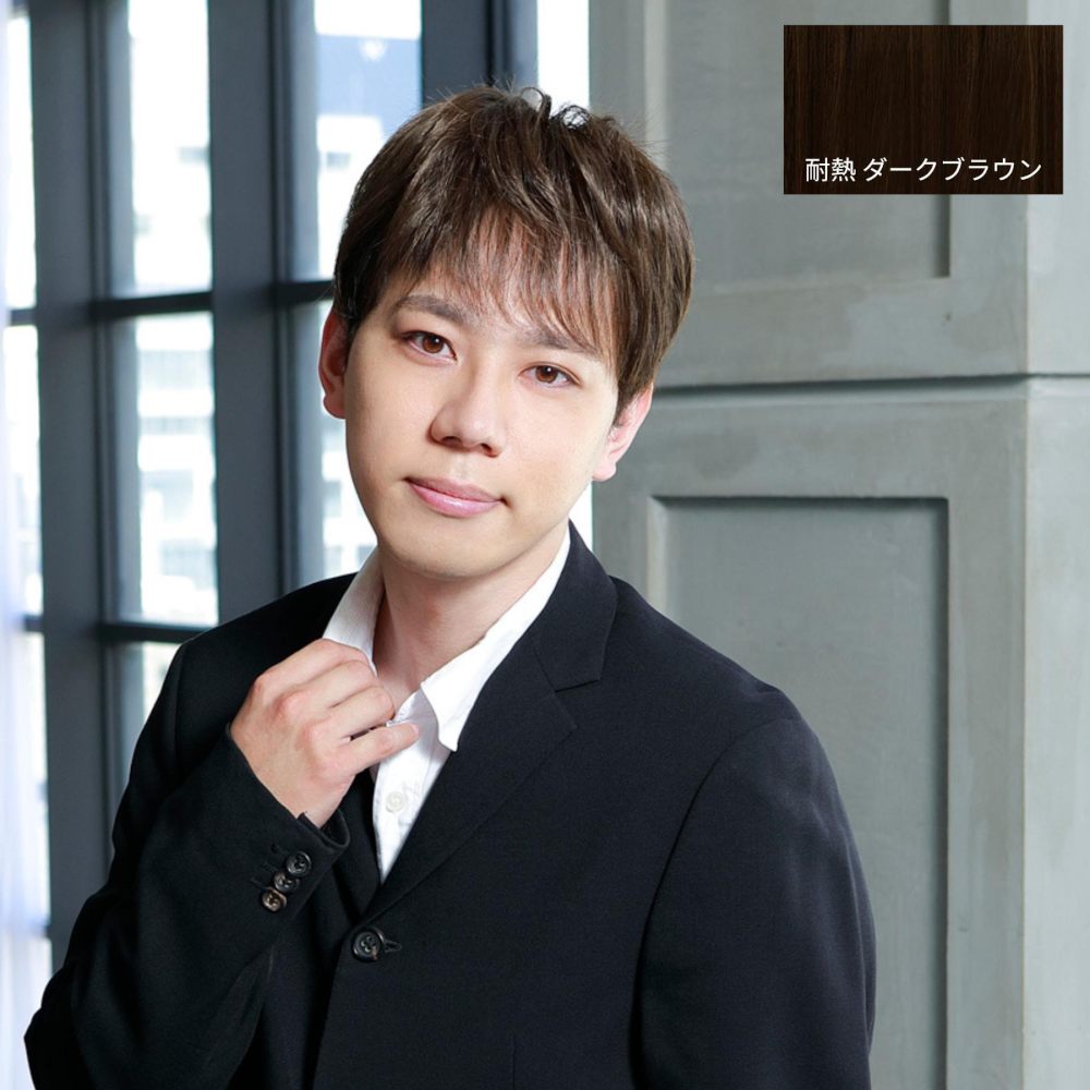 プリシラ 男性用5分ウィッグ ストレートショート 耐熱 【直送品】 返品・キャンセル・他商品と同時購入は不可