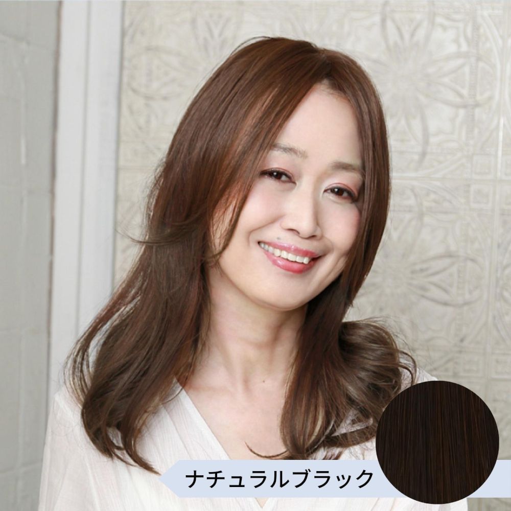 プリシラ プレミアム白髪かくしウィッグ ワンレンロングタイプ 【直送品】 返品・キャンセル・他商品と同時購入は不可