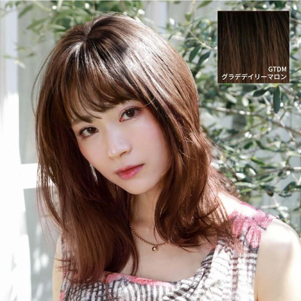 プリシラ つむじ前髪ウィッグ ナチュラルぱっつんバングス 耐熱 【直送品】 返品・キャンセル・他商品と同時購入は不可