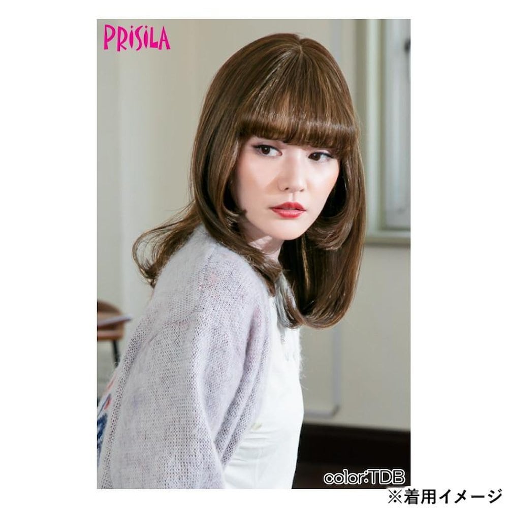 プリシラ オールウィッグ クラシックガールミディ 耐熱 【直送品】 返品・キャンセル・他商品と同時購入は不可